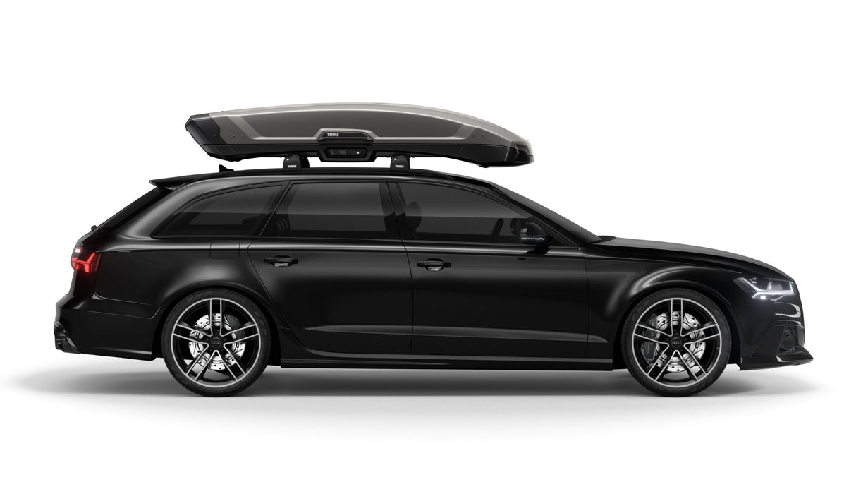 Side view of Thule Vector Large roof box on car