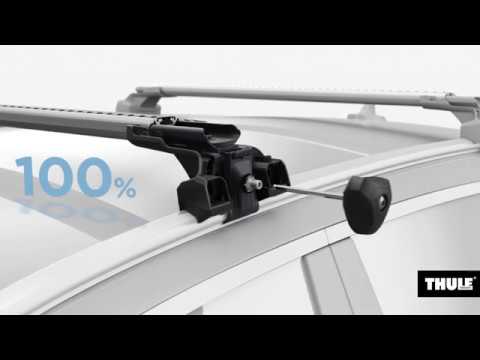 Thule Roof Rack for FORD Galaxy 5-dr MPV, 2010 - 2015 - Flush Rails (WingBar Edge Bars - Aluminium)