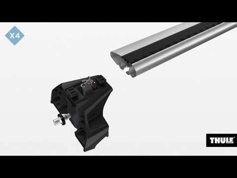 Thule Roof Rack for CHEVROLET Trax 5-dr SUV, 2023 on - Flush Rails (SquareBar Evo Roof Bars)