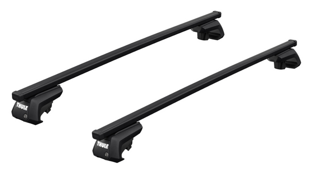 Thule EVO Roof Bars with 7104 raised rail foot pack and Thule Evo Square bars for the HYUNDAI Veracruz 5-dr Van, 2001 on