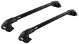Black Thule WingBar Edge roof bars for the ALFA ROMEO Stelvio 5-dr SUV, 2017 on including 7205 footpack and black bars